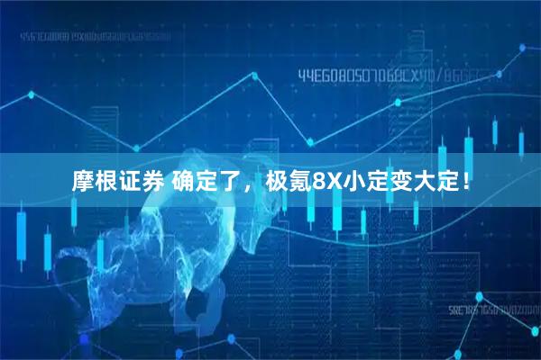 摩根证券 确定了，极氪8X小定变大定！