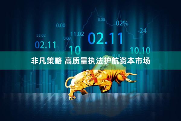 非凡策略 高质量执法护航资本市场