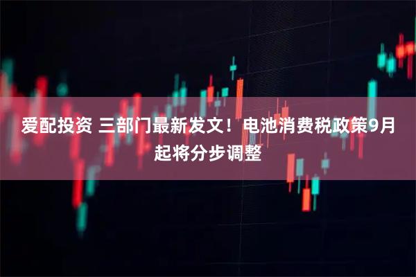 爱配投资 三部门最新发文!电池消费税政策9月起将分步调整