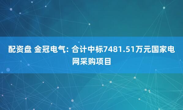 配资盘 金冠电气: 合计中标7481.51万元国家电网采购项目